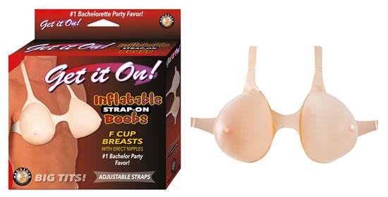 Get It On Inflatable Strap On Boobs Beige - ACME Pleasure