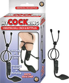 My Cock Ring Vibrating Ball Cinch & Butt Plug Black - ACME Pleasure