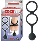 My Cock Ring Scrotum Ring With Weighted Ball Banger Silicone Black - ACME Pleasure