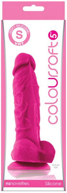 Coloursoft 5in Soft Dildo Pink - ACME Pleasure