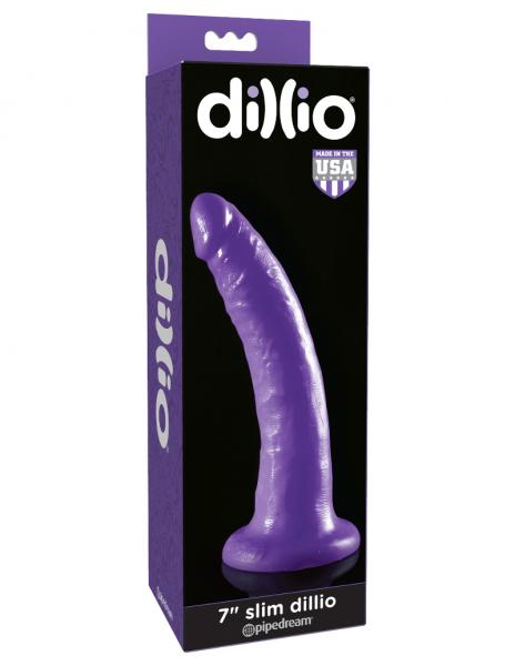 Dillio Purple 7 inches Slim Dildo - ACME Pleasure