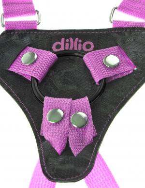 Dillio 7 inches Strap On Suspender Harness Set Pink - ACME Pleasure