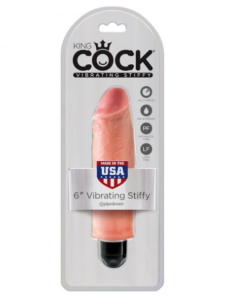 King Cock 6 inches Vibrating Stiffy Beige - ACME Pleasure