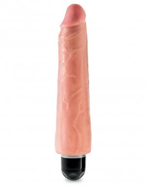 King Cock 9 inches Realistic Vibrating Stiffy Beige - ACME Pleasure