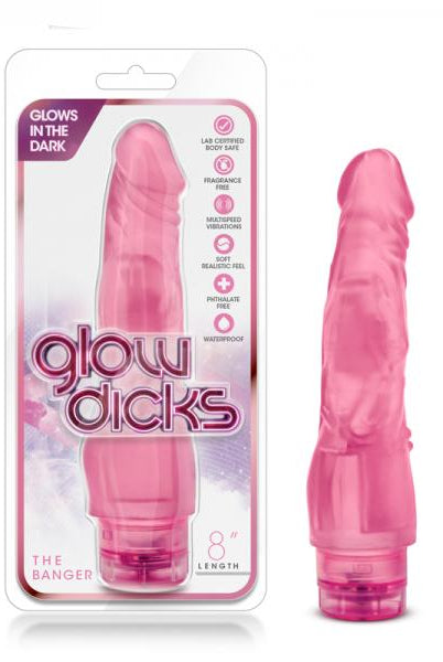 Glow Dicks The Banger Pink Realistic Vibrator - ACME Pleasure