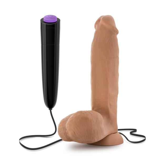 X5 Plus 8 inches Vibrating Cock Latin Tan Dildo - ACME Pleasure