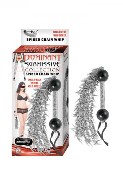 Dominant Submissive Collection Spiked Chain Whip - ACME Pleasure
