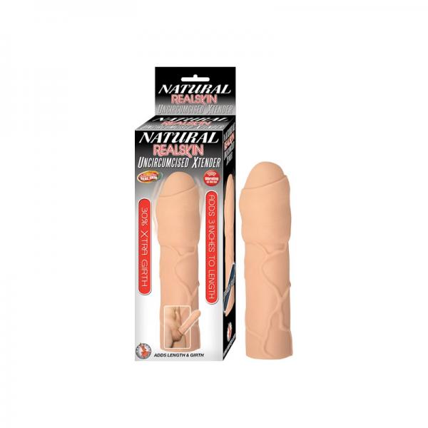 Natural Realskin Uncircumcised Xtender Vibrating Beige - ACME Pleasure