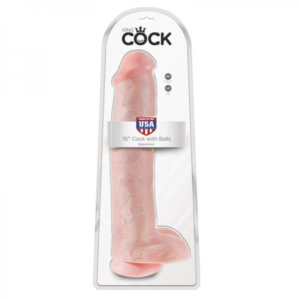 King Cock 15in Cock - Beige - ACME Pleasure