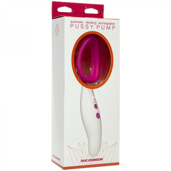 Automatic Pussy Pump Vibrating Pink White - ACME Pleasure