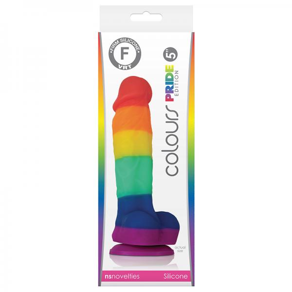 Colours - Pride Edition - 5in Dildo - Rainbow - ACME Pleasure