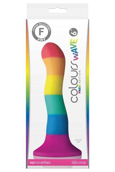 Colours - Pride Edition - 6in Wave Dildo - Rainbow - ACME Pleasure