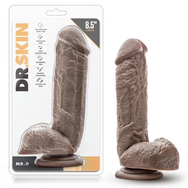 Dr. Skin - Mr. D - 8.5in Dildo With Suction Cup - Chocolate - ACME Pleasure