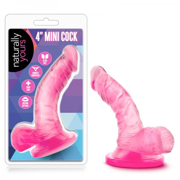 Naturally Yours 4 inches Mini Cock Pink Dildo - ACME Pleasure