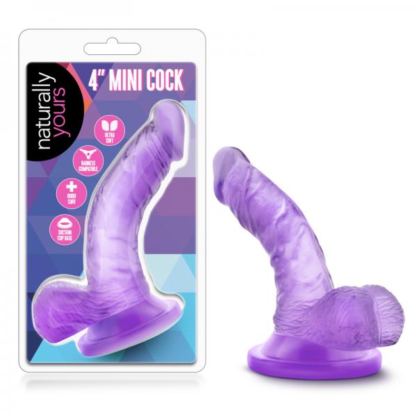 Naturally Yours - 4in Mini Cock - Purple - ACME Pleasure