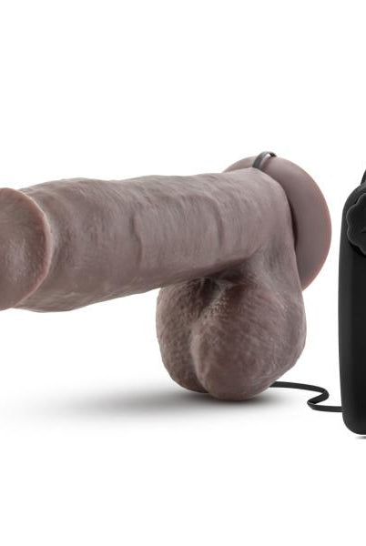 X5 Plus 8 inches Realistic Cock Chocolate Vibrating - ACME Pleasure