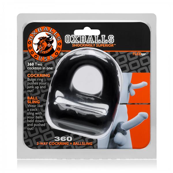 Oxballs 360, Cockring & Ballsling, Black - ACME Pleasure