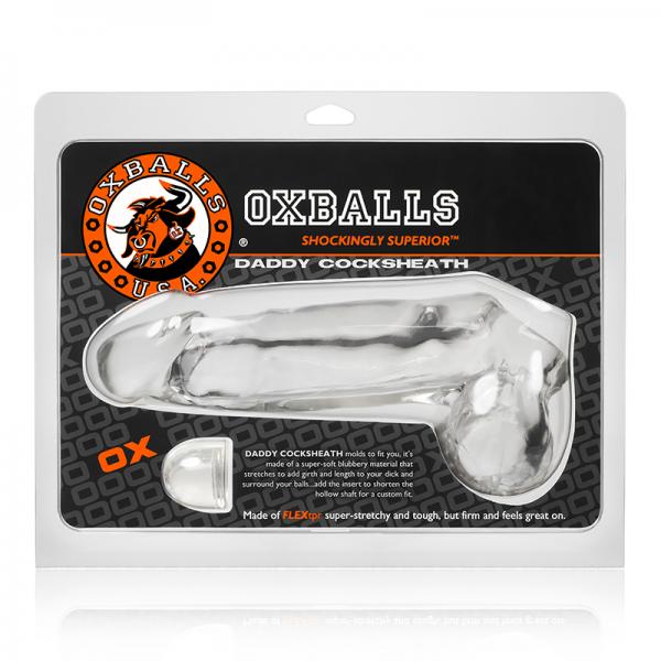 Oxballs Daddy Cocksheath, Clear - ACME Pleasure