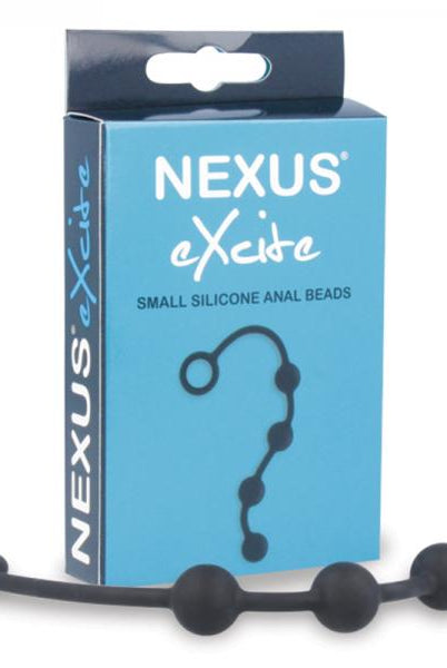 Nexus Excite Silicone Anal Beads - Black - ACME Pleasure