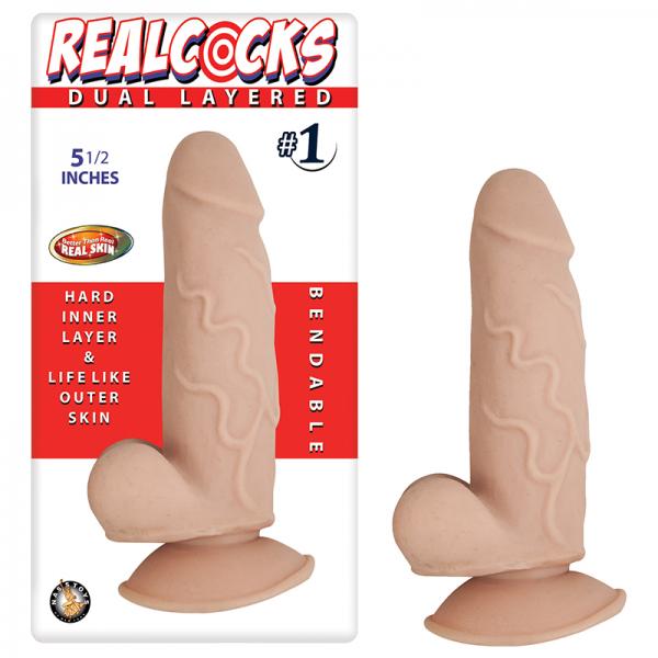 Real Cocks Dual Layered #1 Beige 5.5 inches Dildo - ACME Pleasure