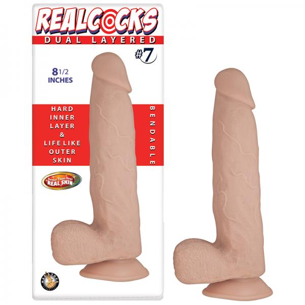 Real Cocks Dual Layered #7 Beige 8.5 inches Dildo - ACME Pleasure