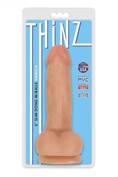 Thinz 6 inches Slim Dong with Balls Vanilla Beige - ACME Pleasure
