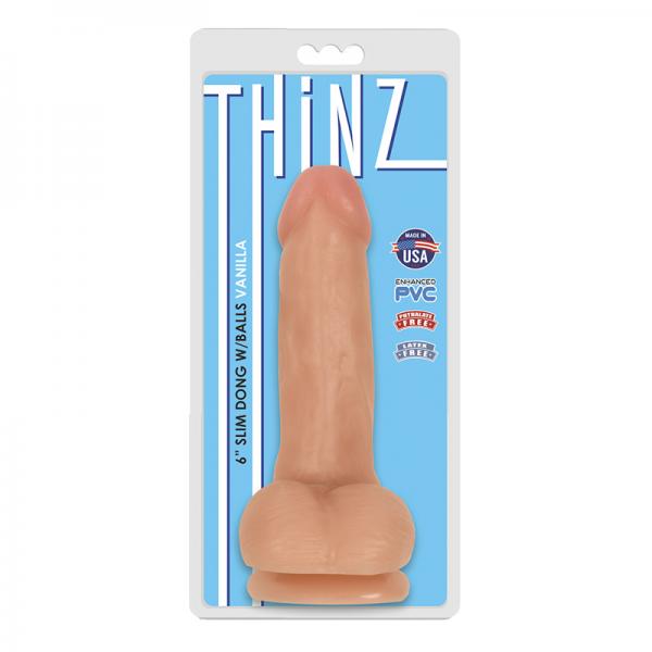 Thinz 6 inches Slim Dong with Balls Vanilla Beige - ACME Pleasure