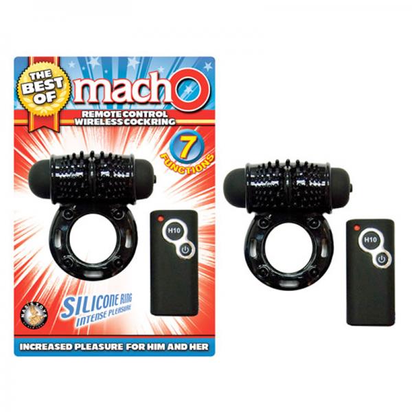 The Best Of Macho Remote Control Wireless Cockring Black - ACME Pleasure