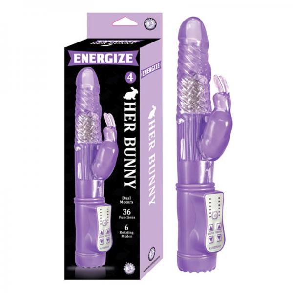 Energize Her Bunny 4 Rabbit Vibrator Purple - ACME Pleasure