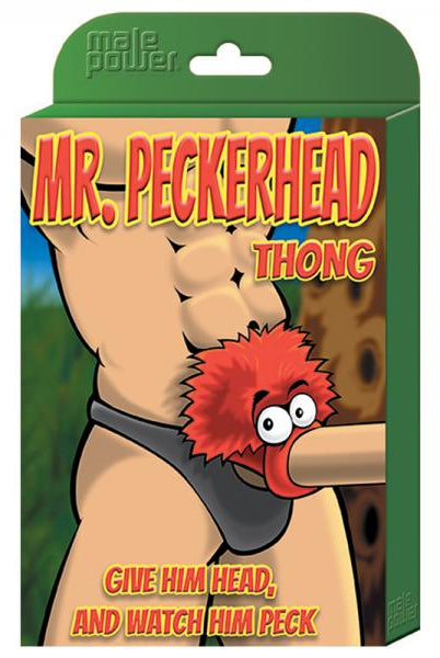 Male Power Novelty Mr. Peckerhead Thong Blk 1sz - ACME Pleasure