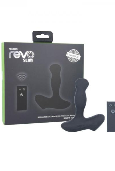 Nexus Revo Slim Remote Control Rotating Prostate Massager - Black - ACME Pleasure