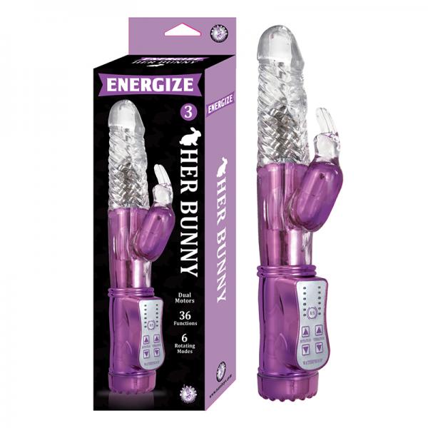 Energize Her Bunny 3 Purple Rabbit Vibrator - ACME Pleasure