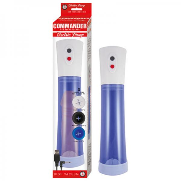 Commander Electric Pump Blue - ACME Pleasure