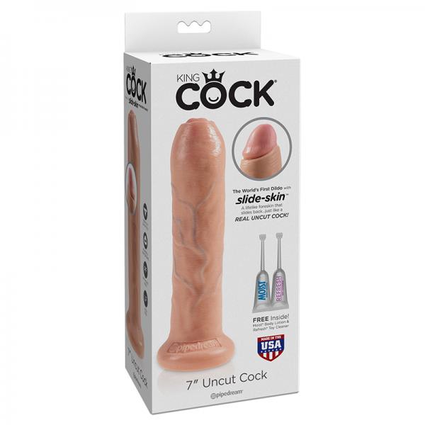 King Cock 7 inches Uncut Dildo Beige - ACME Pleasure