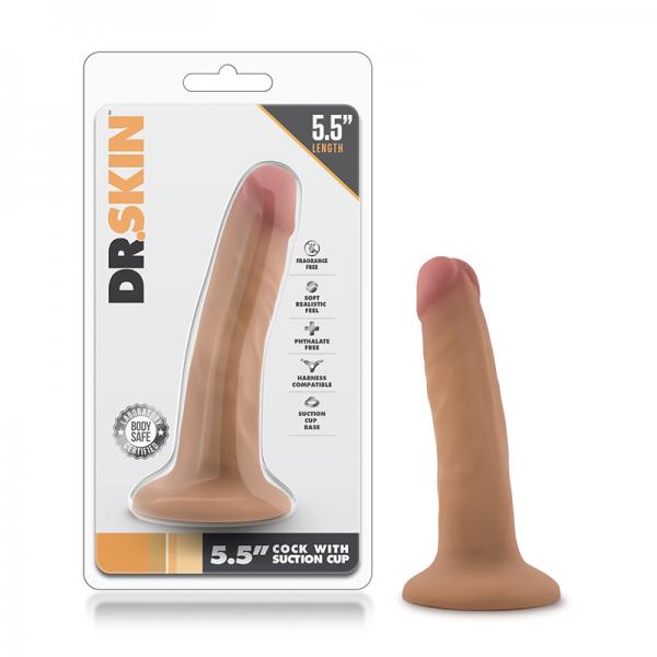 Dr. Skin - 5.5 Inch Cock With Suction Cup - Mocha - ACME Pleasure