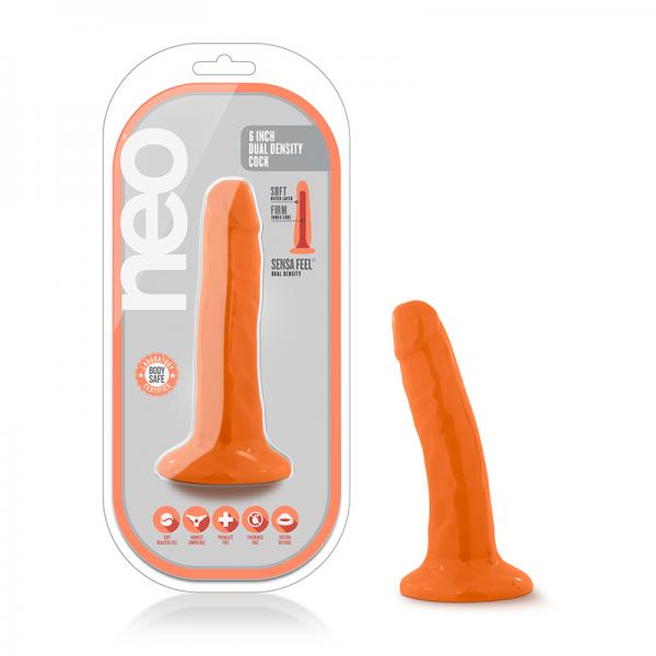 Neo - 5.5 Inch Dual Density Cock - Neon Orange - ACME Pleasure