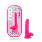 Neo - 6 Inch Dual Density Cock With Balls - Neon Pink - ACME Pleasure