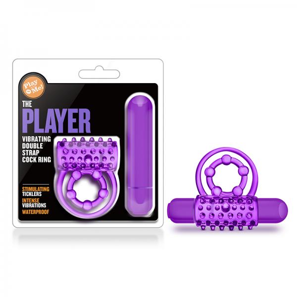 Play With Me - The Player - Vibrating Double Strap Cockring - Purple - ACME Pleasure