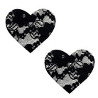 Neva Nude Pasty Heart Lace Black - ACME Pleasure