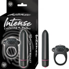 Intense Cockring And Bullet 10 Function Bullet Waterproof Black - ACME Pleasure