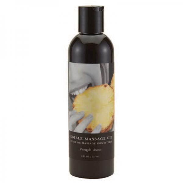 Earthly Body Edible Massage Oil Pineapple 8oz - ACME Pleasure