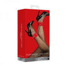 Ouch! Plush Leather Ankle Cuffs - Red - ACME Pleasure