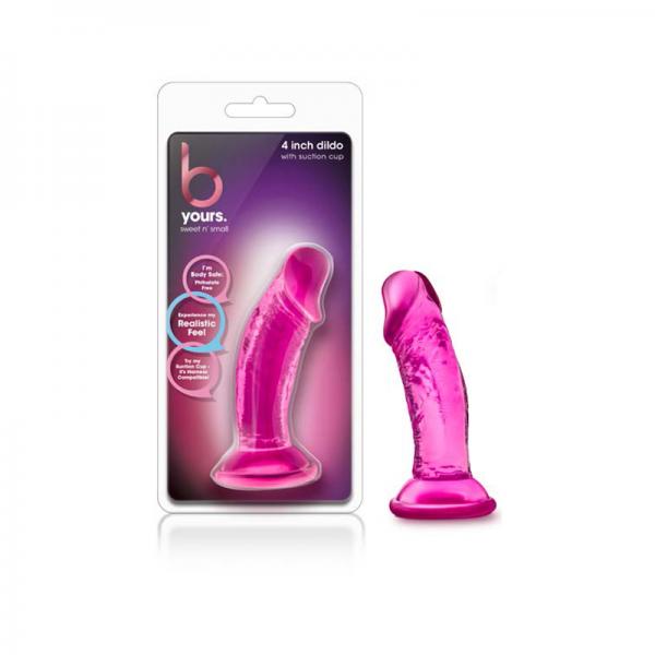 B Yours - Sweet N' Small 4in Dildo w/ Suction Cup - Pink - ACME Pleasure