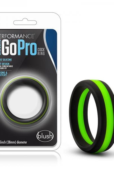Performance - Silicone Go Pro Cock Ring - Black/green/black - ACME Pleasure