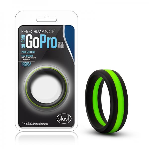 Performance - Silicone Go Pro Cock Ring - Black/green/black - ACME Pleasure