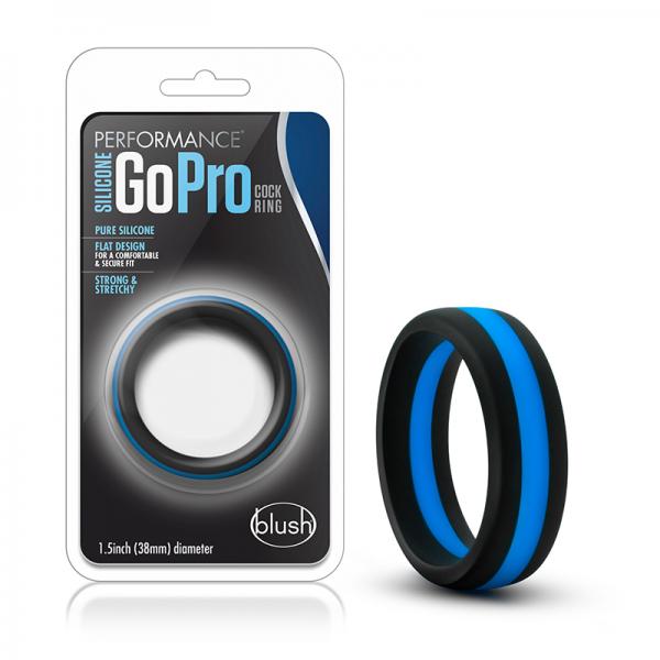 Performance - Silicone Go Pro Cock Ring - Black/indigo/black - ACME Pleasure