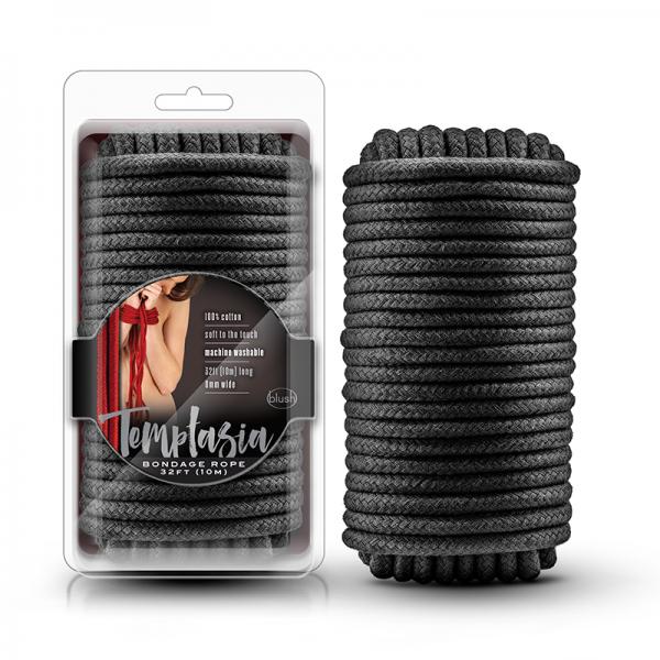 Temptasia - Bondage Rope - 32 Feet - Black - ACME Pleasure