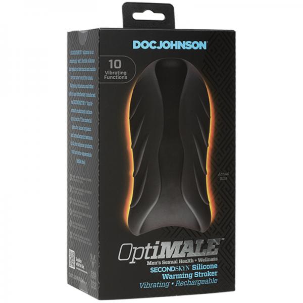 Optimale Silicone Auto-heating Stroker Rechargebale Vibrating Black/slate - ACME Pleasure