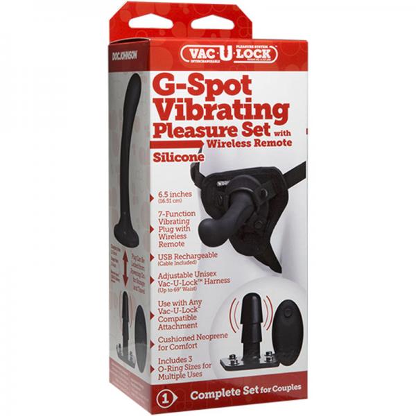 Vac-u-lock G-spot Pleasure Set Vibrating Black - ACME Pleasure