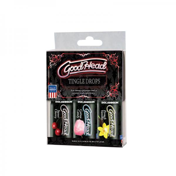 Goodhead Tingle Drops 3-pack French Vanilla, Cotton Candy, Sweet Cherry - ACME Pleasure